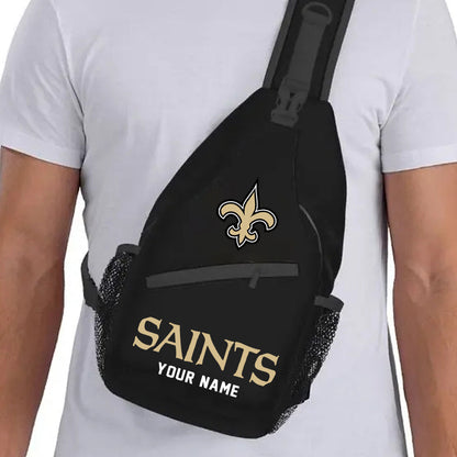 LIMITED EDITION - NEW CUSTOMIZED NFL24 NOS NEW ORLEANS SAINTS SLING BAG