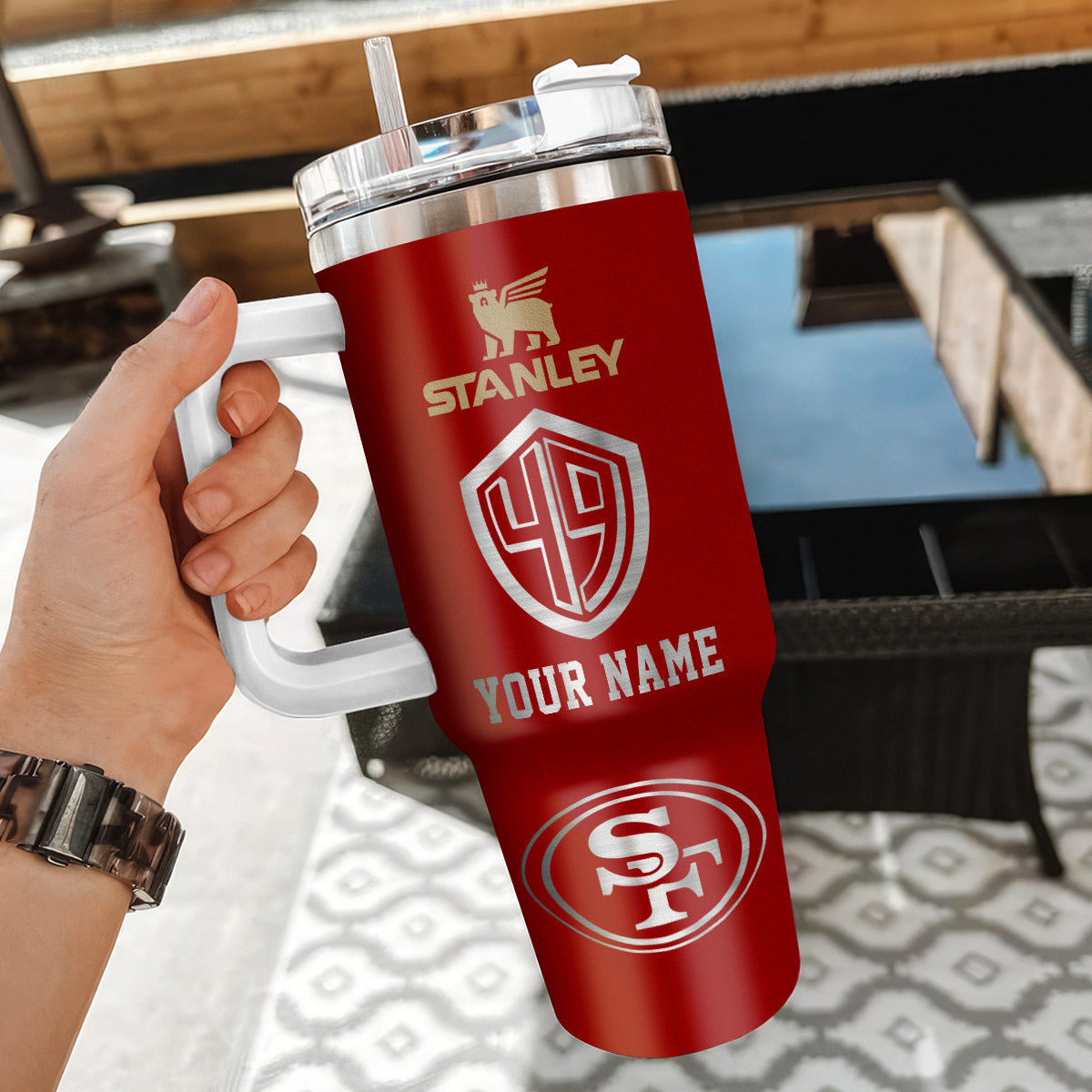 LIMITED EDITION - NEW CUSTOMIZED NFL11 SF49 SAN FRANCISCO 49ERS 40 OZ TUMBLER