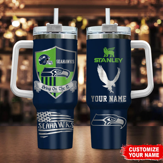 LIMITED EDITION - NEW CUSTOMIZED NFL06 SSH SEATTLE SEAHAWKS 40 OZ TUMBLER