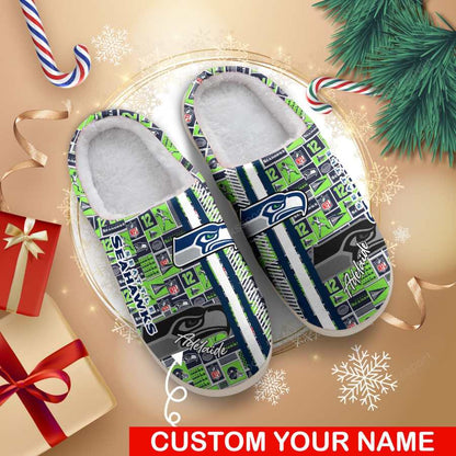 LIMITED EDITION - NEW CUSTOMIZED NFL06 SSH SEATTLE SEAHAWKS FOAM SLIPPERS