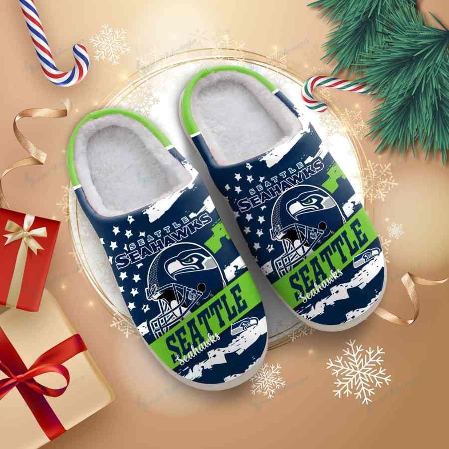 LIMITED EDITION - NEW CUSTOMIZED NFL06 SSH SEATTLE SEAHAWKS FOAM SLIPPERS