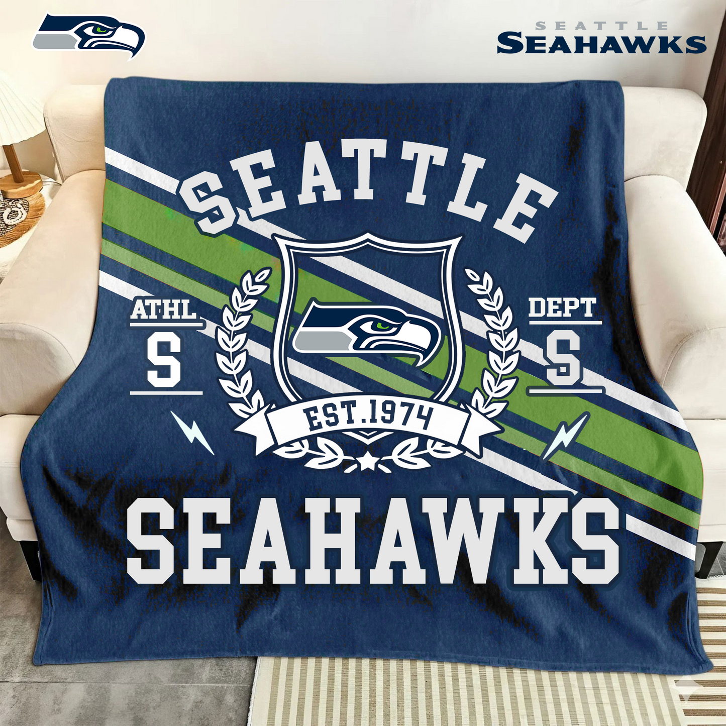 LIMITED EDITION - NEW CUSTOMIZED NFL06 SSH SEATTLE SEAHAWKS NORMAL & FLEECE BLANKET