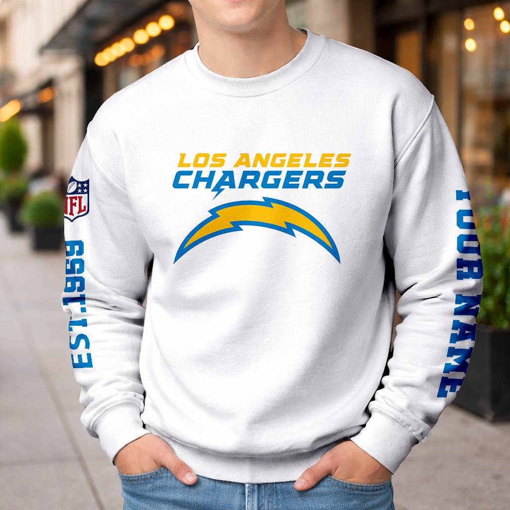LIMITED EDITION - NEW CUSTOMIZED NFL09 LAC LOS ANGELES CHARGERS UNISEX T-SHIRT, POLO, HOODIE & JACKETS