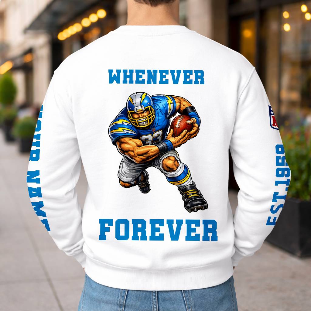 LIMITED EDITION - NEW CUSTOMIZED NFL09 LAC LOS ANGELES CHARGERS UNISEX T-SHIRT, POLO, HOODIE & JACKETS