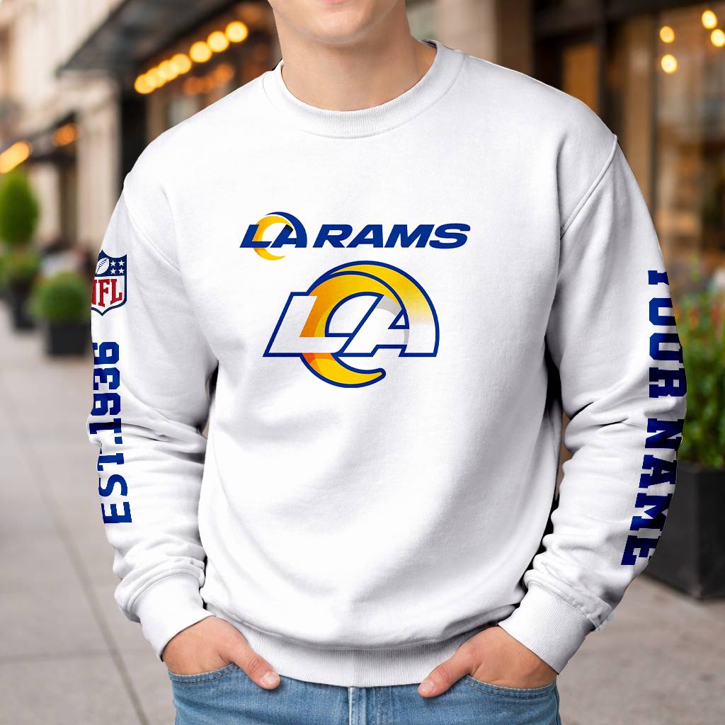 LIMITED EDITION - NEW CUSTOMIZED NFL22 LAR LOS ANGELES RAMS UNISEX T-SHIRT, POLO, HOODIE & JACKETS