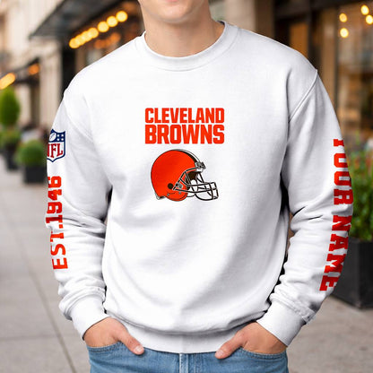 LIMITED EDITION - NEW CUSTOMIZED NFL29 CLB CLEVELAND BROWNS UNISEX T-SHIRT, POLO, HOODIE & JACKETS