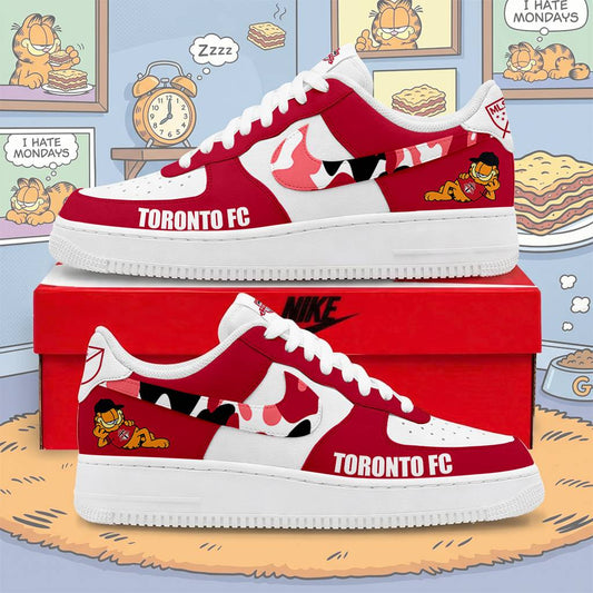 FINAL SALE - NEW CUSTOMIZED MLS12 TRT TORONTO FC x GARFIELD AF1 SNEAKERS