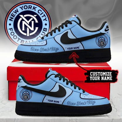 POPULAR NOW - NEW CUSTOMIZED MLS03 NYC NEW YORK CITY FC AF1 SNEAKERS