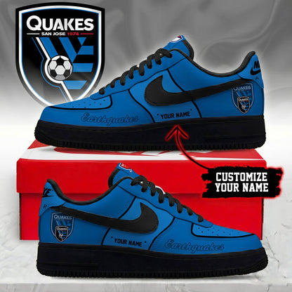POPULAR NOW - NEW CUSTOMIZED MLS17 SJE SAN JOSE EARTHQUAKES AF1 SNEAKERS