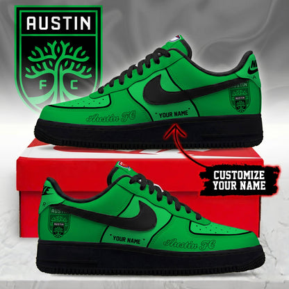 POPULAR NOW - NEW CUSTOMIZED MLS21 ATF AUSTIN FC AF1 SNEAKERS