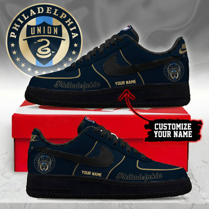 POPULAR NOW - NEW CUSTOMIZED MLS10 PPF PHILADELPHIA UNION AF1 SNEAKERS