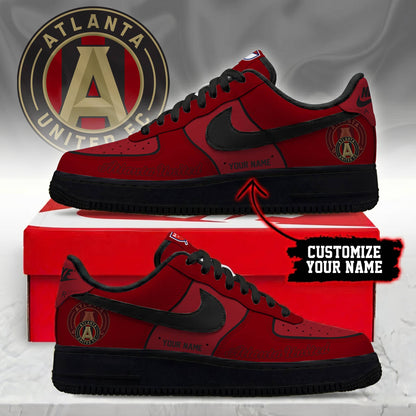POPULAR NOW - NEW CUSTOMIZED MLS14 ALU ATLANTA UNITED FC AF1 SNEAKERS