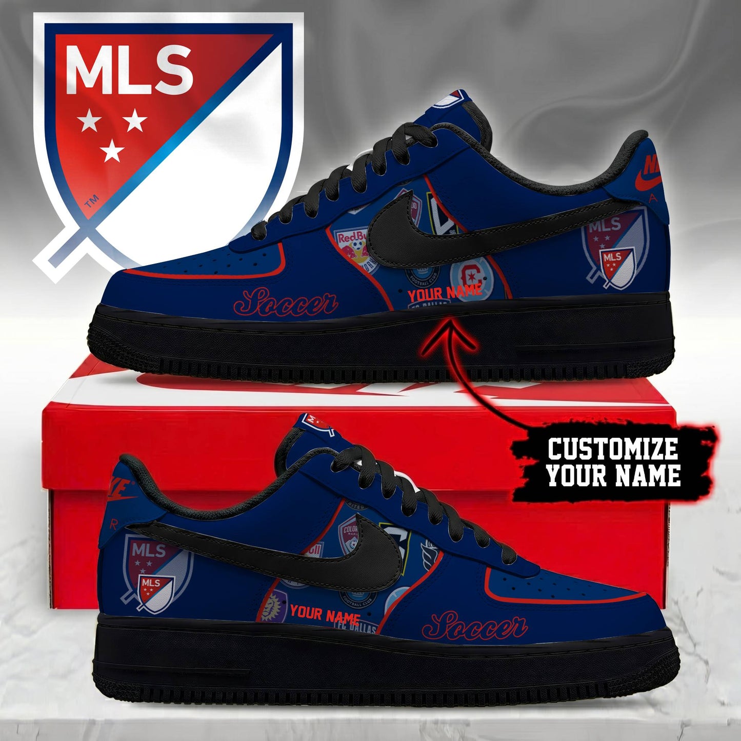 POPULAR NOW - NEW CUSTOMIZED MLS32 MLS ALL TEAMS  AF1 SNEAKERS