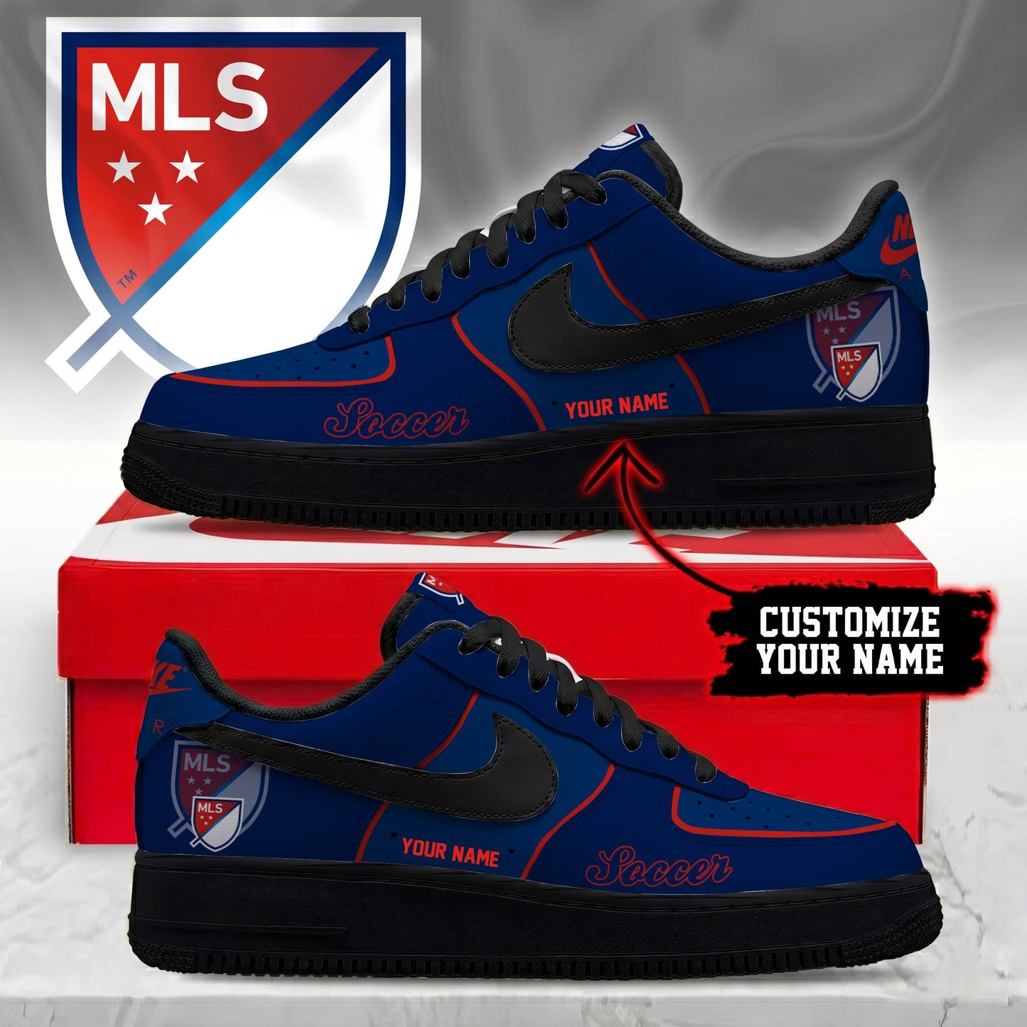 POPULAR NOW - NEW CUSTOMIZED MLS31 MAJOR LEAGUE SOCCER AF1 SNEAKERS