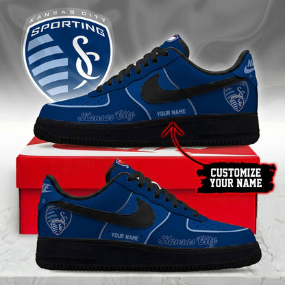 POPULAR NOW - NEW CUSTOMIZED MLS30 SKC SPORTING KANSAS CITY AF1 SNEAKERS