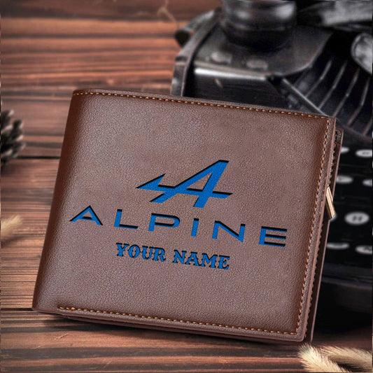 F1 Formula Brown And Black Leather Wallet