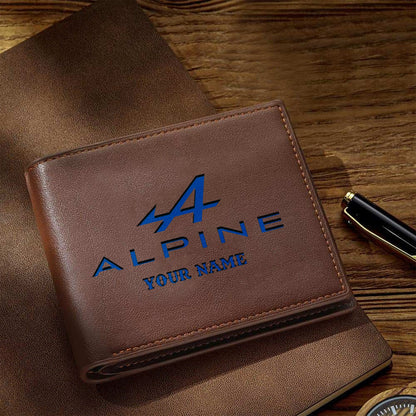 F1 Formula Brown And Black Leather Wallet