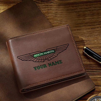 F1 Formula Brown And Black Leather Wallet