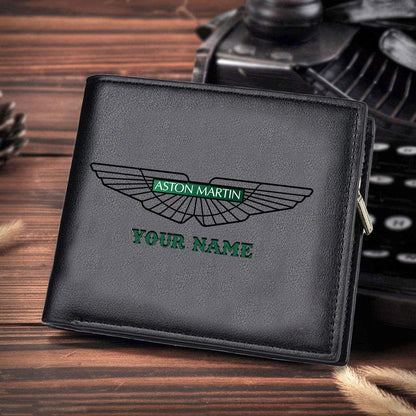 F1 Formula Brown And Black Leather Wallet