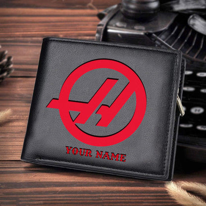 F1 Formula Brown And Black Leather Wallet