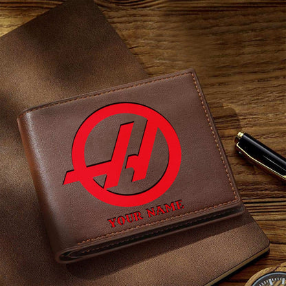 F1 Formula Brown And Black Leather Wallet