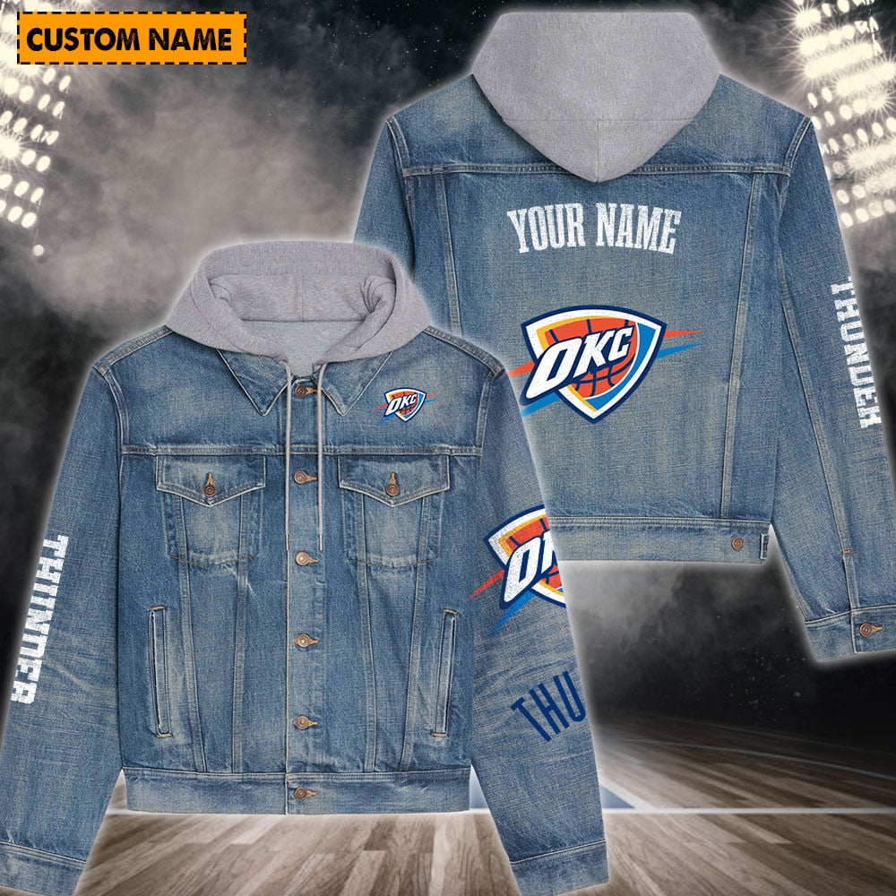 NBA Unisex Hooded Denim Jacket