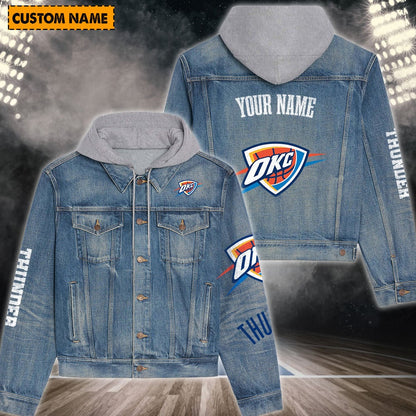 NBA Unisex Hooded Denim Jacket