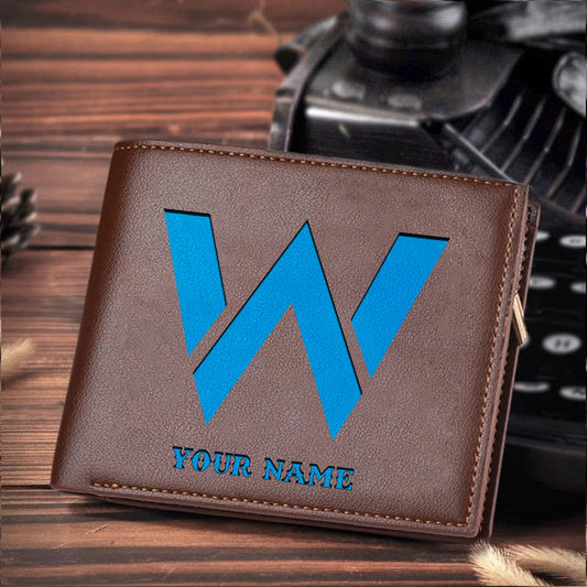 F1 Formula Brown And Black Leather Wallet