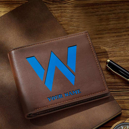 F1 Formula Brown And Black Leather Wallet