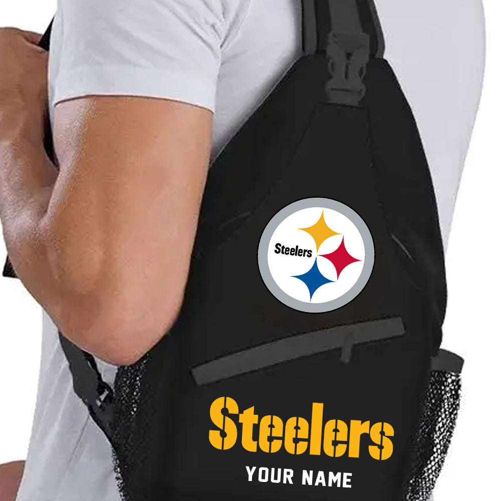 LIMITED EDITION - NEW CUSTOMIZED NFL14 PSB PITTSBURGH STEELERS SLING BAG