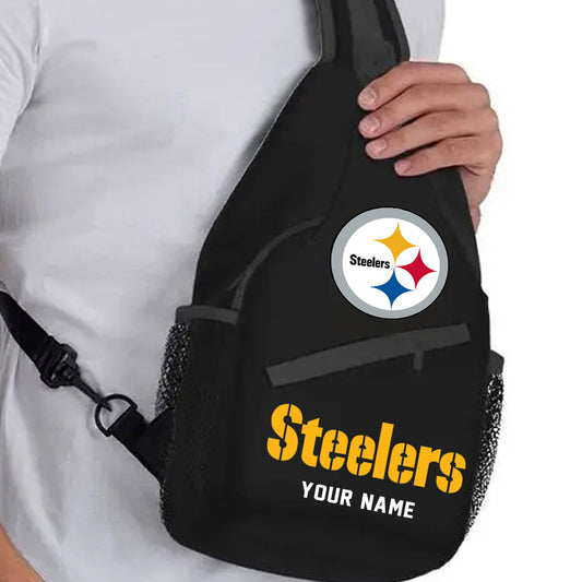 LIMITED EDITION - NEW CUSTOMIZED NFL14 PSB PITTSBURGH STEELERS SLING BAG