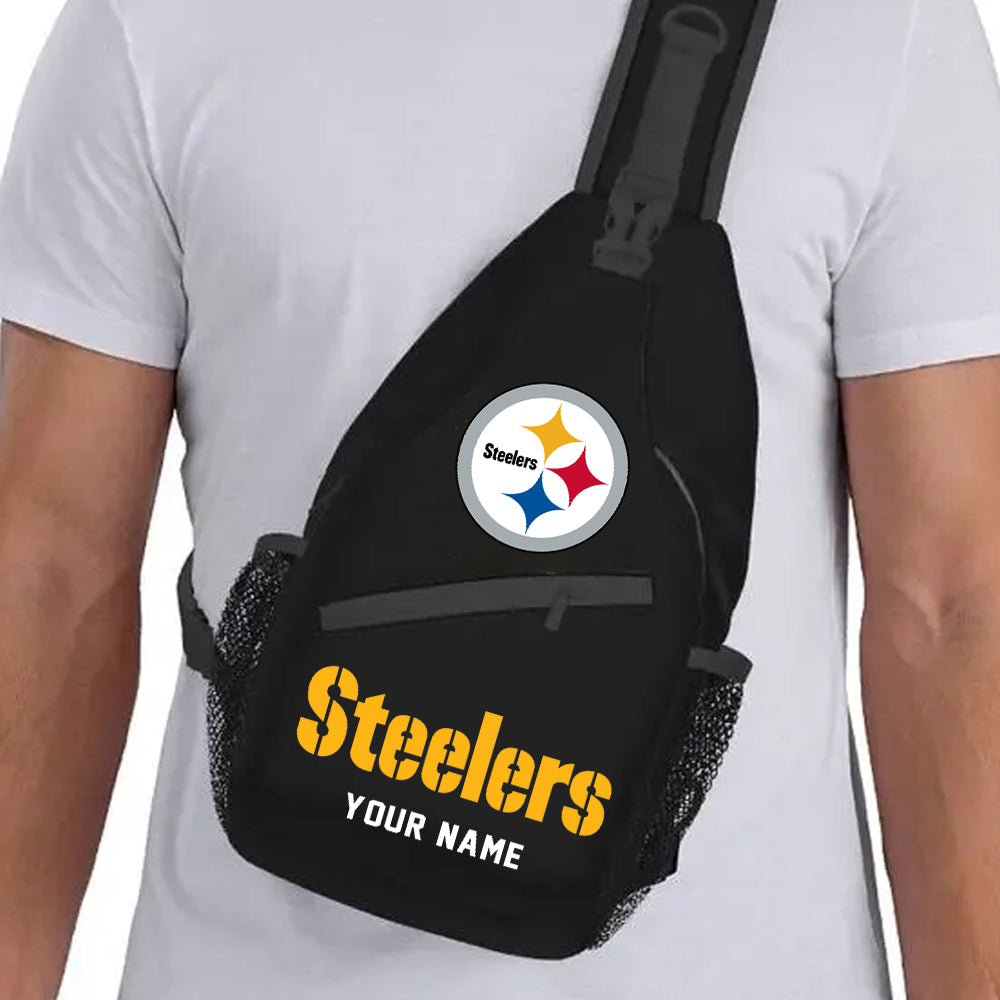 LIMITED EDITION - NEW CUSTOMIZED NFL14 PSB PITTSBURGH STEELERS SLING BAG