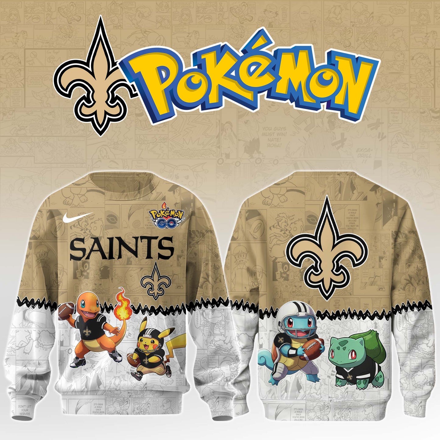 LIMITED EDITION - NEW CUSTOMIZED NFL24 NOS NEW ORLEANS SAINTS UNISEX T-SHIRT, SWEATSHIRT & HOODIE