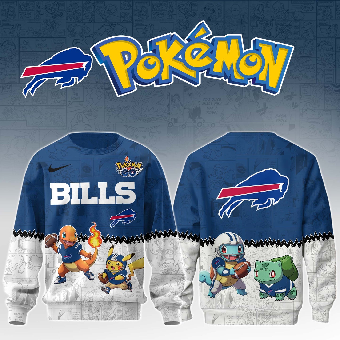 LIMITED EDITION - NEW CUSTOMIZED NFL03 BFB BUFFALO BILLS UNISEX T-SHIRT, SWEATSHIRT & HOODIE