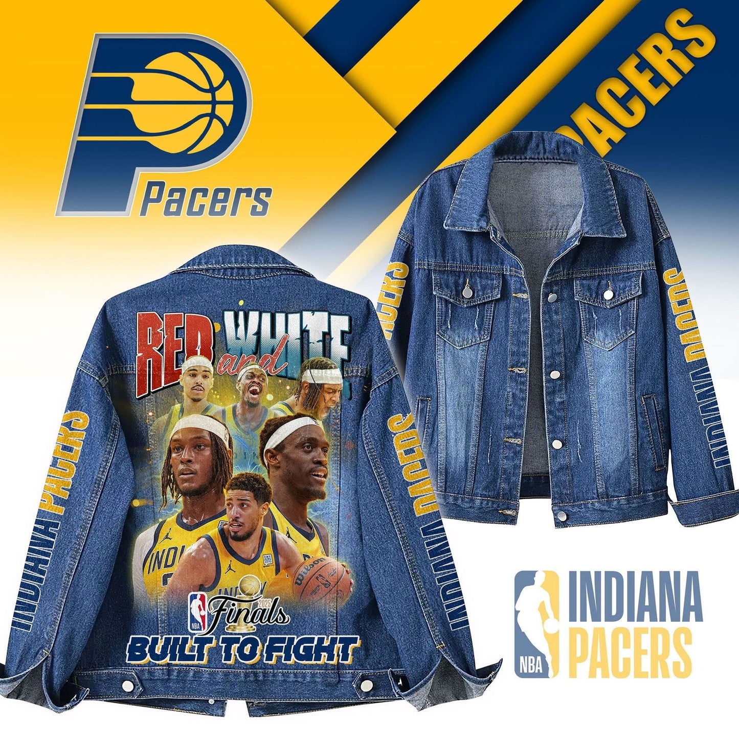Indiana Pacers Special Edition Unisex Denim Jacket
