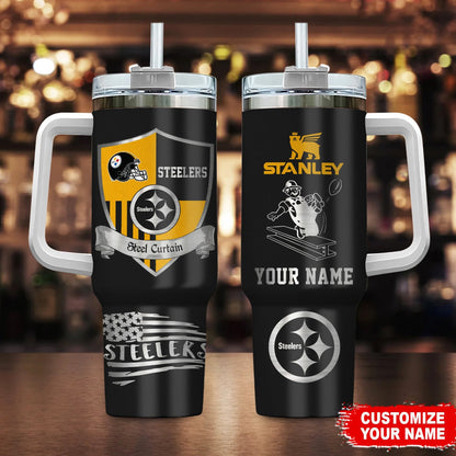 LIMITED EDITION - NEW CUSTOMIZED NFL14 PSB PITTSBURGH STEELERS 40 OZ TUMBLER