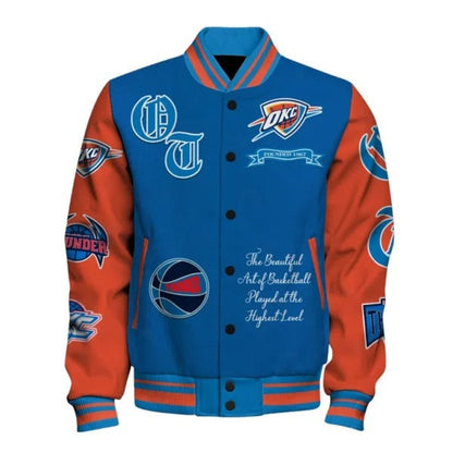 Oklahoma City Thunder Baseball Jacket
