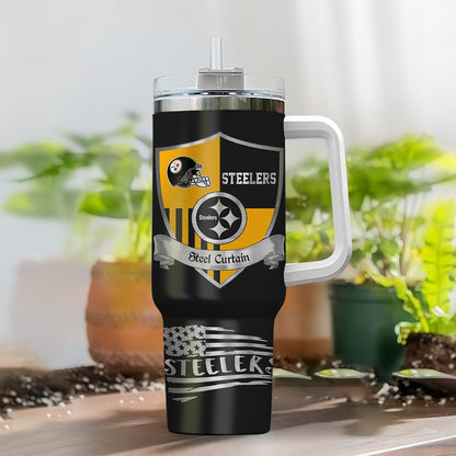 LIMITED EDITION - NEW CUSTOMIZED NFL14 PSB PITTSBURGH STEELERS 40 OZ TUMBLER