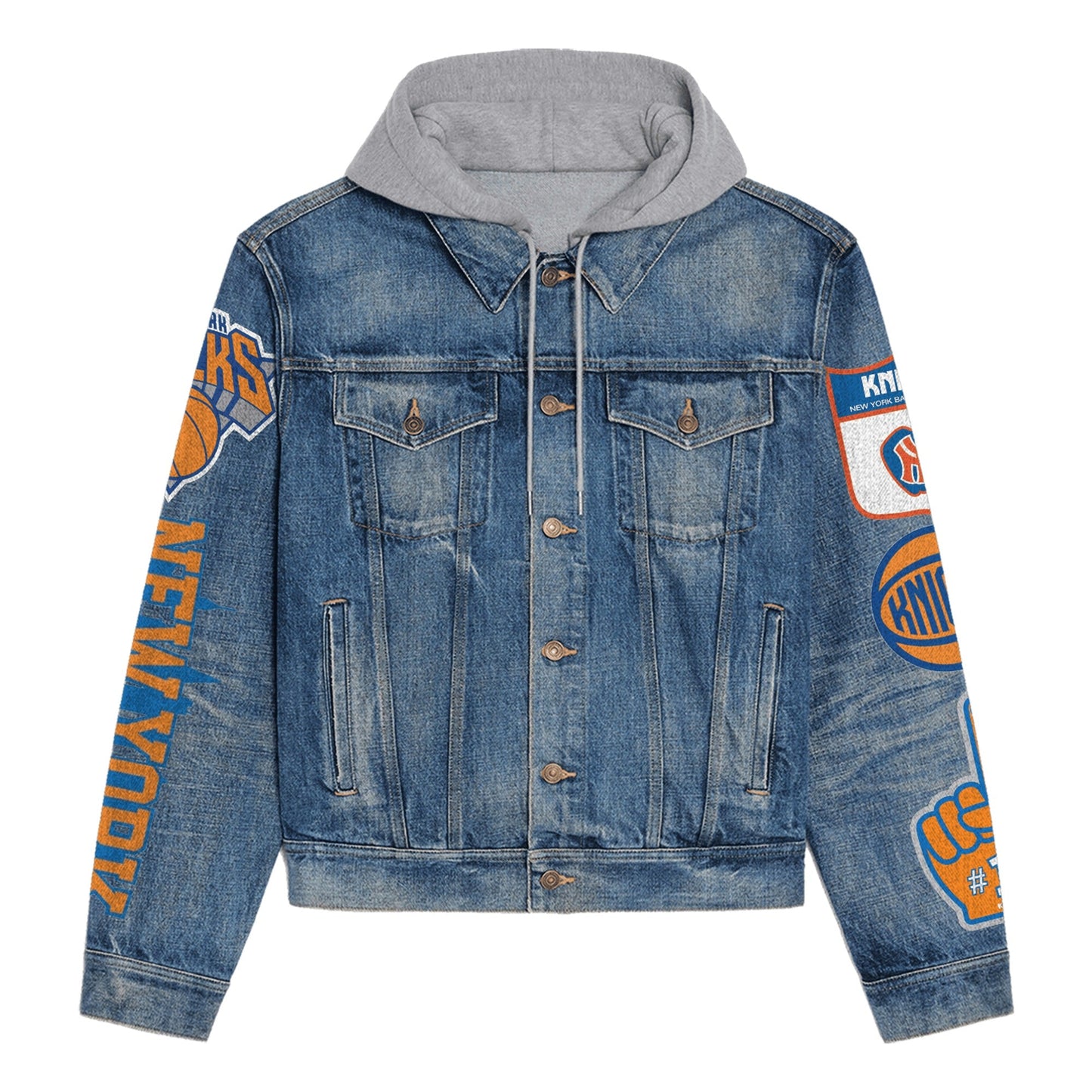NBA Unisex Hooded Denim Jacket