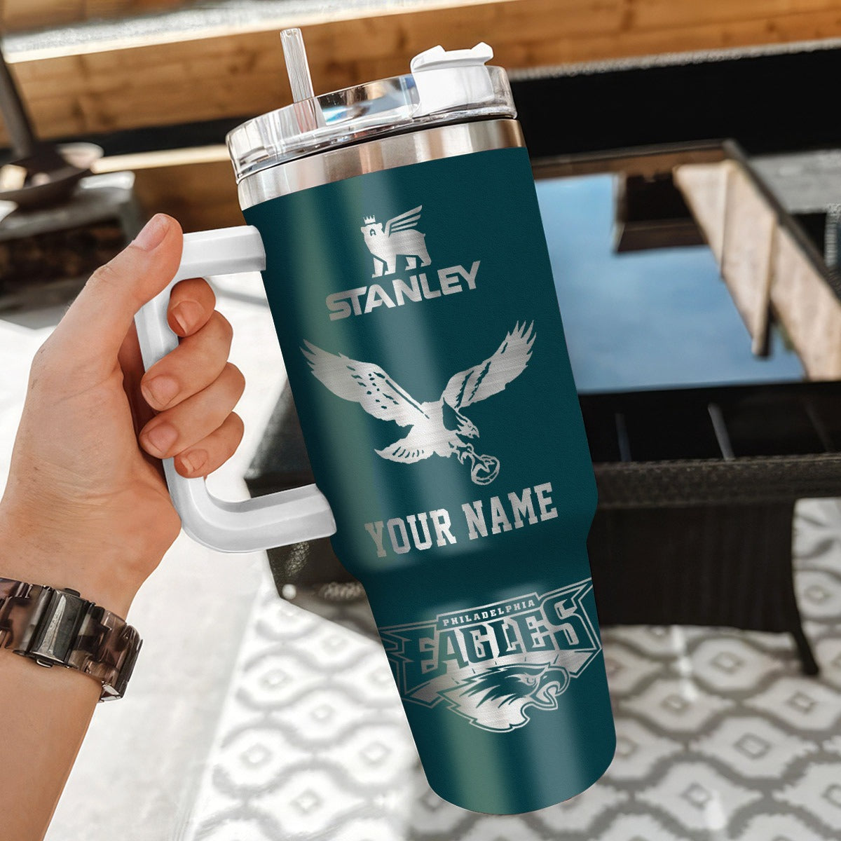 LIMITED EDITION - NEW CUSTOMIZED NFL02 PPE PHILADELPHIA EAGLES 40 OZ TUMBLER