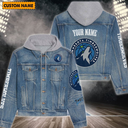 NBA Unisex Hooded Denim Jacket