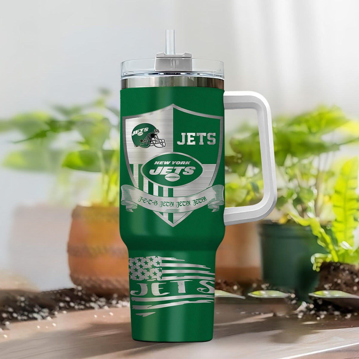 LIMITED EDITION - NEW CUSTOMIZED NFL25 NYJ NEW YORK JETS 40 OZ TUMBLER
