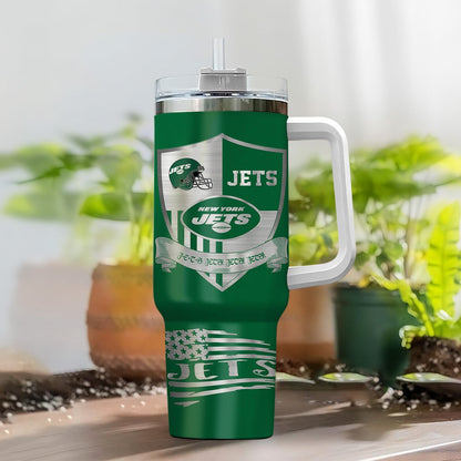 LIMITED EDITION - NEW CUSTOMIZED NFL25 NYJ NEW YORK JETS 40 OZ TUMBLER