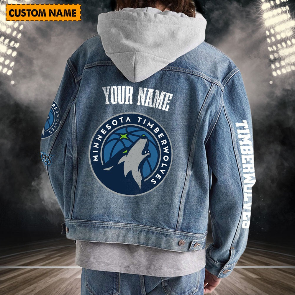 NBA Unisex Hooded Denim Jacket