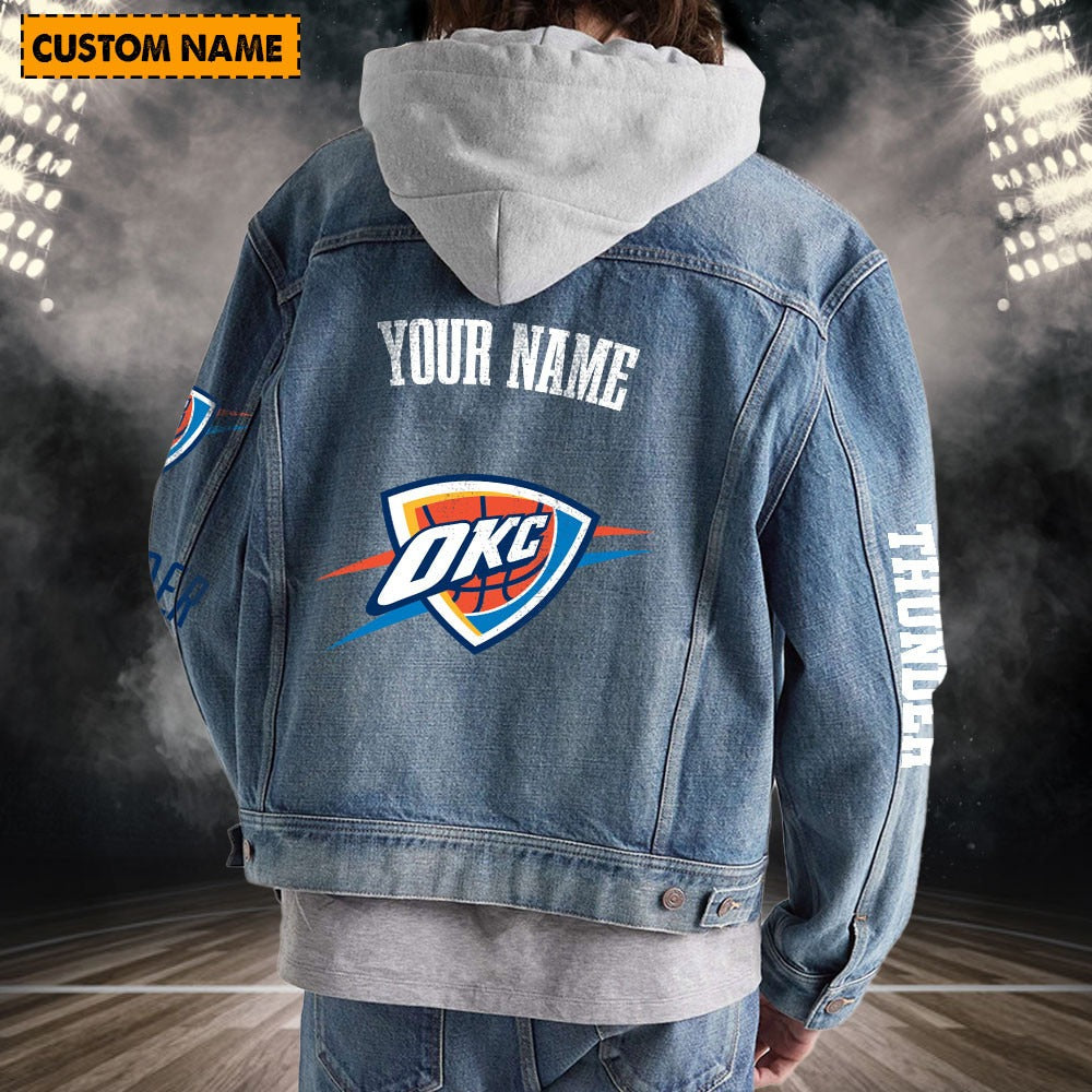 NBA Unisex Hooded Denim Jacket
