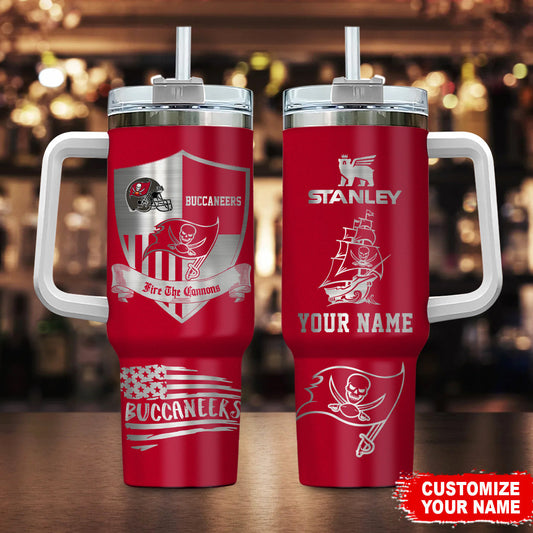 LIMITED EDITION - NEW CUSTOMIZED NFL10 TBB TAMPA BAY BUCCANEERS 40 OZ TUMBLER