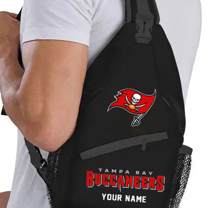 LIMITED EDITION - NEW CUSTOMIZED NFL10 TBB TAMPA BAY BUCCANEERS SLING BAG