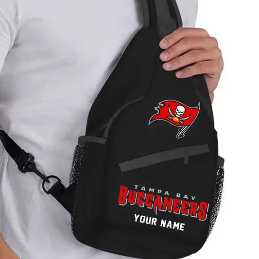 LIMITED EDITION - NEW CUSTOMIZED NFL10 TBB TAMPA BAY BUCCANEERS SLING BAG