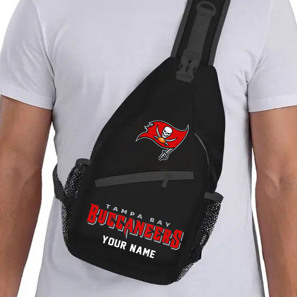 LIMITED EDITION - NEW CUSTOMIZED NFL10 TBB TAMPA BAY BUCCANEERS SLING BAG