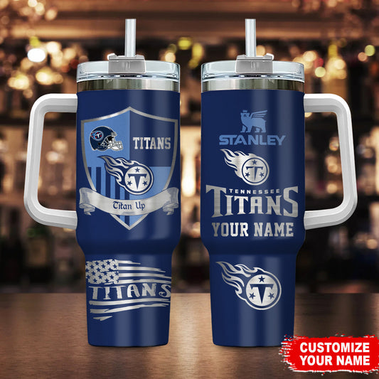 LIMITED EDITION - NEW CUSTOMIZED NFL31 TST TENNESSEE TITANS 40 OZ TUMBLER